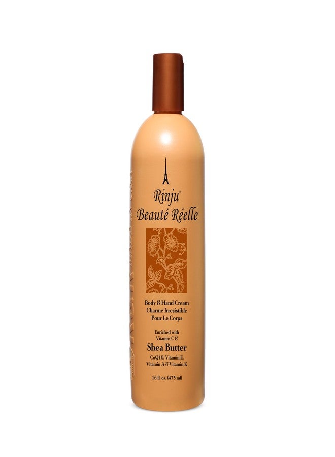 Rinju Beaute Relle Body and Hand Cream 16 oz. (Case of 12) - Shea Butter Cream for Dry Skin - Vitamin E, A & K Moisturizer - Image 2